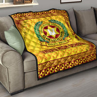 Tonga Vava'u High School Premium Quilt Simplified Version - Gold LT8 - Polynesian Pride