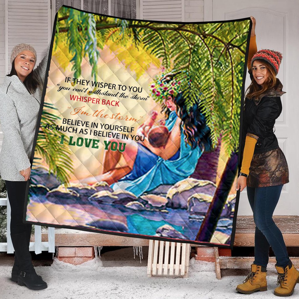 Hawaii Mother And Daughter Premium Quilt - AH - Polynesian Pride