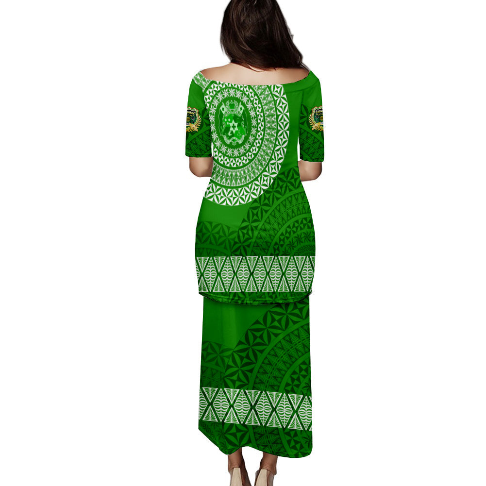 Saineha High School Tonga Puletasi Dress Kupesi Style - Ver03 LT7 - Polynesian Pride