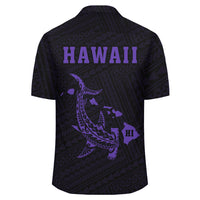 Kakau Polynesian Hammerhead Shark Map Hawaii Shirt - Purple - Polynesian Pride