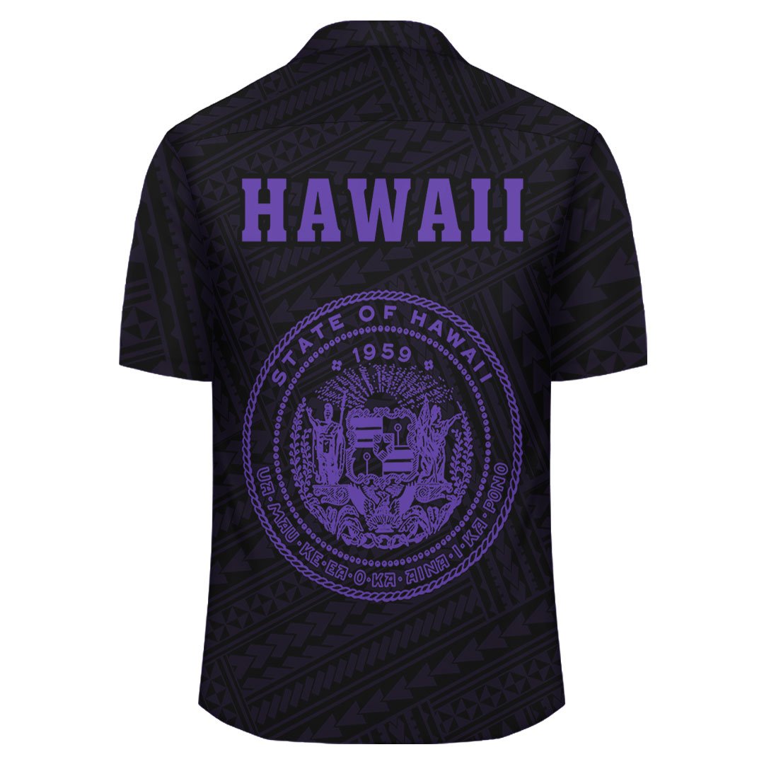 Kakau Polynesian Coat Of Arms Hawaii Shirt - Purple - Polynesian Pride