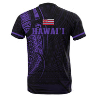 Hawaii Kakau Kanaka Polynesian T Shirt Purple - Polynesian Pride