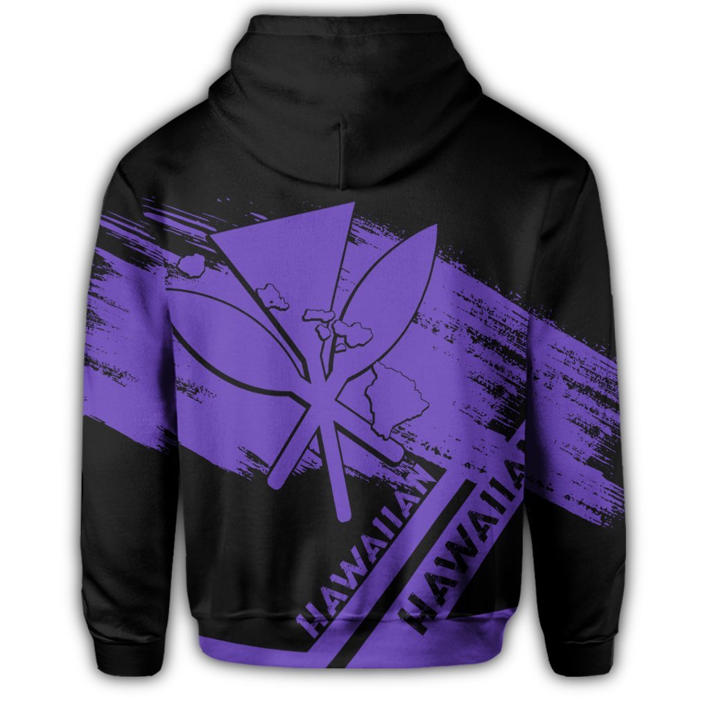 Hawaiian Map Kanaka Identifier Hoodie Purple - Polynesian Pride