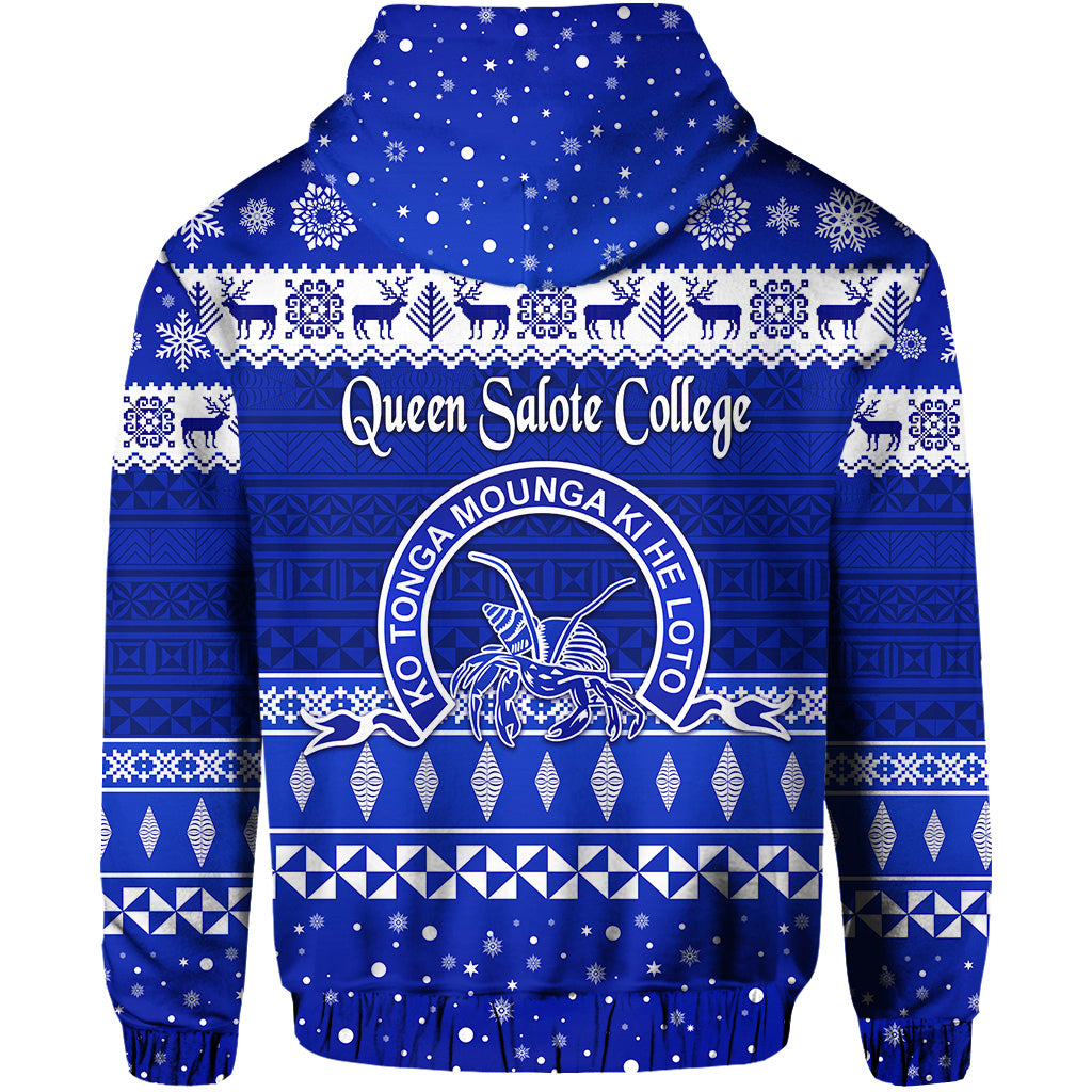 Queen Salote College Christmas Zip Hoodie Simple Style LT8 - Polynesian Pride