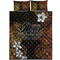 (Custom Personalised) Polynesian Fathers Day Quilt Bed Set I Love You In Every Universe - Gold LT8 - Polynesian Pride