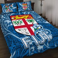Fiji Quilt Bed Set Tapa Patterns Blue Style LT6 Blue - Polynesian Pride