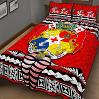 (Custom Personalised) Tonga Ngatu Quilt Bed Set Red Style LT6 - Polynesian Pride