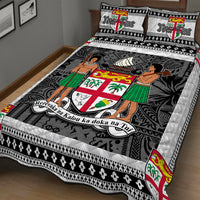 (Custom Personalised) Fiji Quilt Bed Set White Style No.1 LT6 - Polynesian Pride