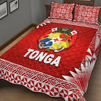 Tonga Coat Of Arms Quilt Bed Set Simplified Version - Red LT8 - Polynesian Pride