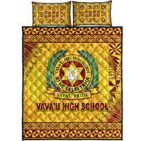 Tonga Vava'u High School Quilt Bed Set Simplified Version - Gold LT8 - Polynesian Pride