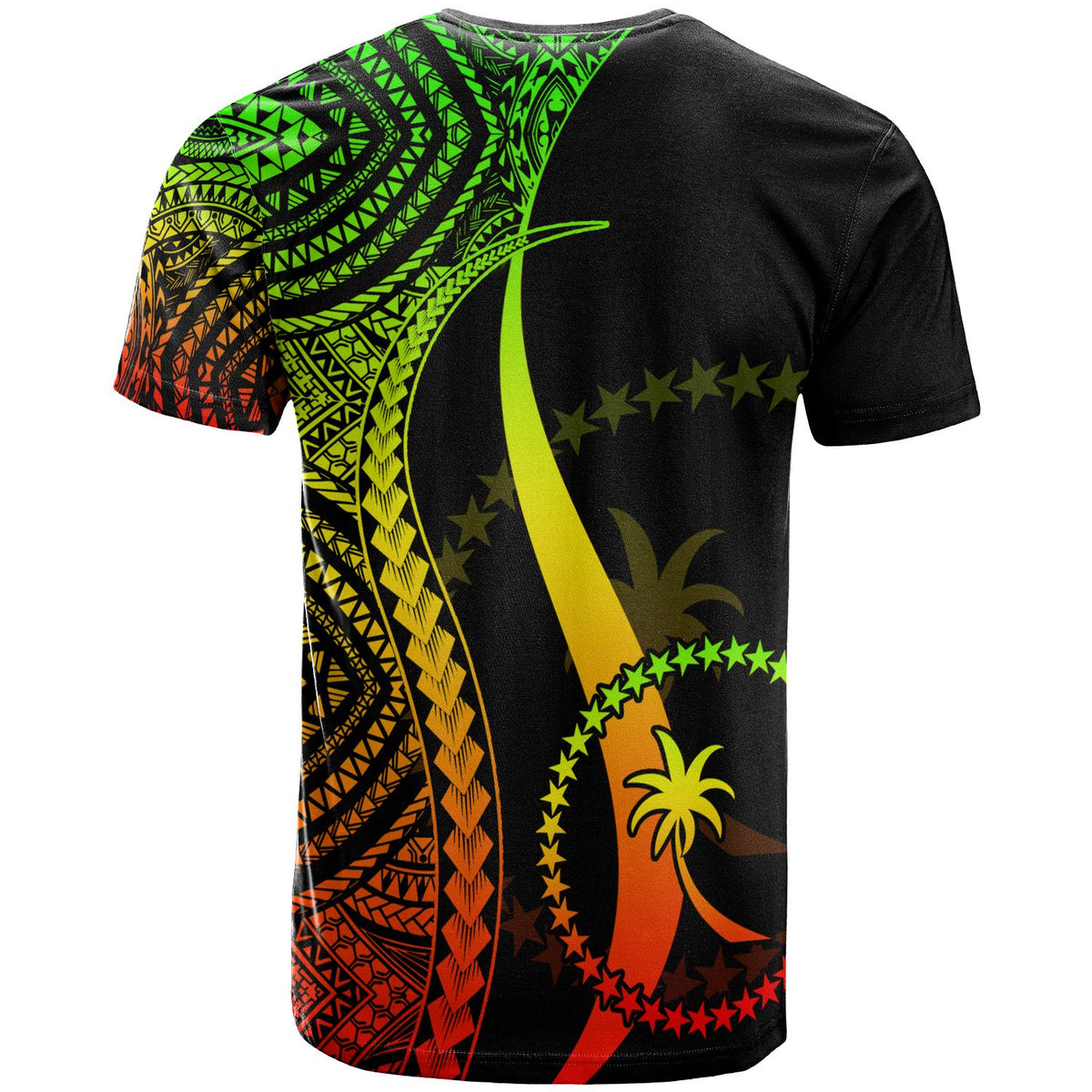 Chuuk T Shirt Reggae Micronesian Tentacle Tribal Pattern - Polynesian Pride