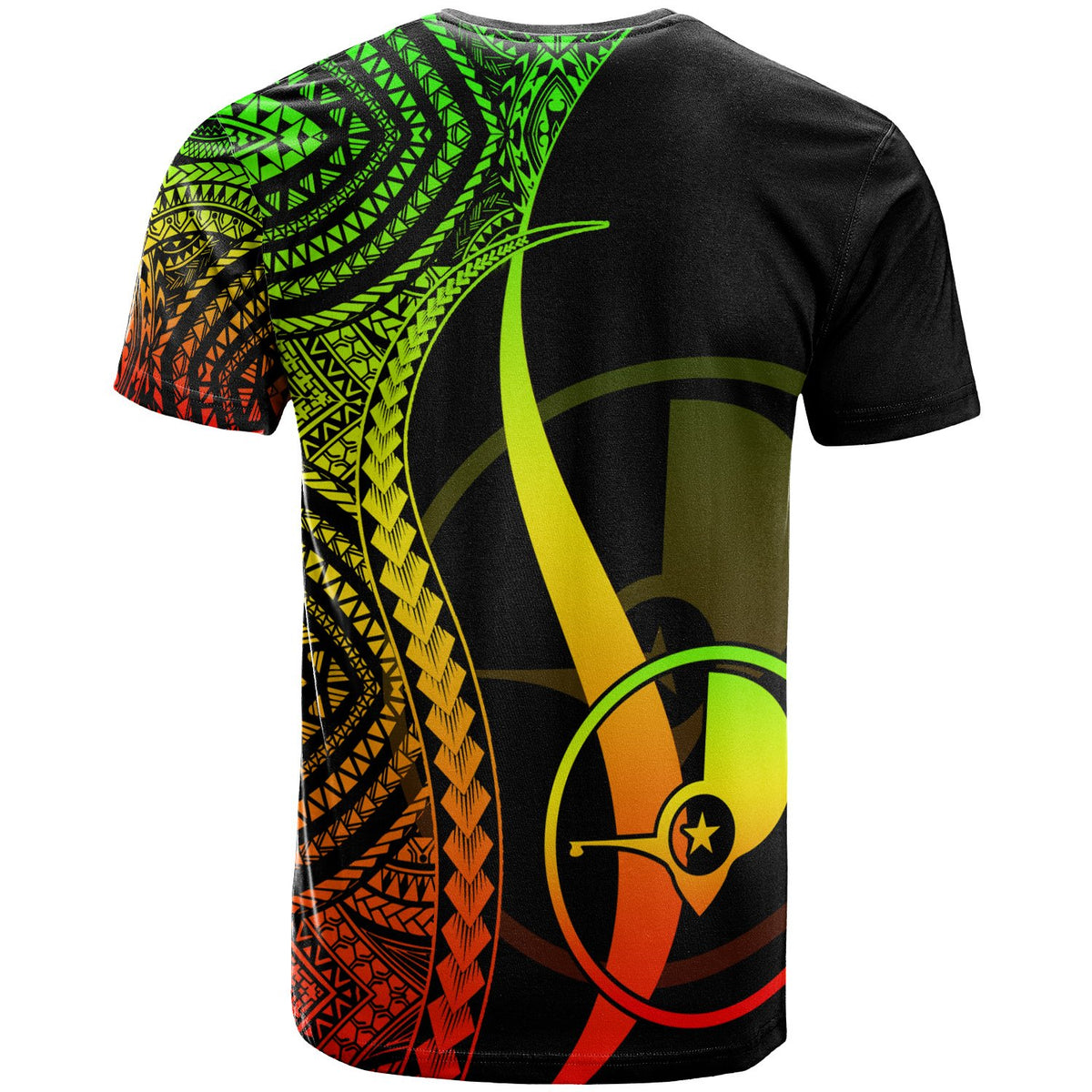 Yap Custom T Shirt Reggae Micronesian Tentacle Tribal Pattern - Polynesian Pride