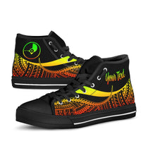 Yap Custom Personalised High Top Shoes Reggae - Polynesian Tentacle Tribal Pattern - Polynesian Pride