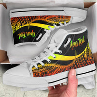Yap Custom Personalised High Top Shoes Reggae - Polynesian Tentacle Tribal Pattern - Polynesian Pride