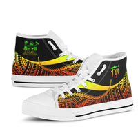 Fiji High Top Shoes Reggae - Polynesian Tentacle Tribal Pattern Crest - Polynesian Pride