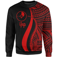 Yap Sweatshirt - Red Polynesian Tentacle Tribal Pattern Unisex Red - Polynesian Pride