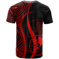 Yap T Shirt Red Micronesian Tentacle Tribal Pattern - Polynesian Pride