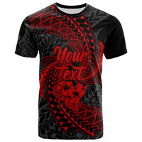 Pohnpei Micronesian Custom T Shirt Red Spiral Pattern Hibiscus Unisex RED - Polynesian Pride