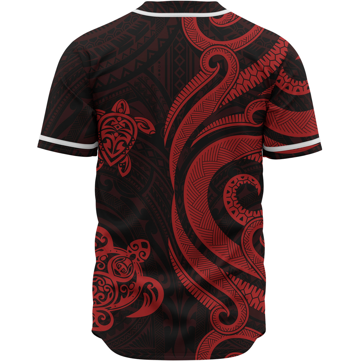 Tahiti Baseball Shirt - Red Tentacle Turtle - Polynesian Pride