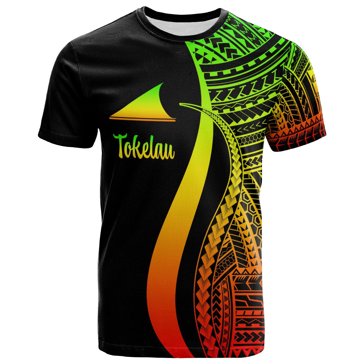 Tokelau T Shirt Reggae Polynesian Tentacle Tribal Pattern Unisex Reggae - Polynesian Pride