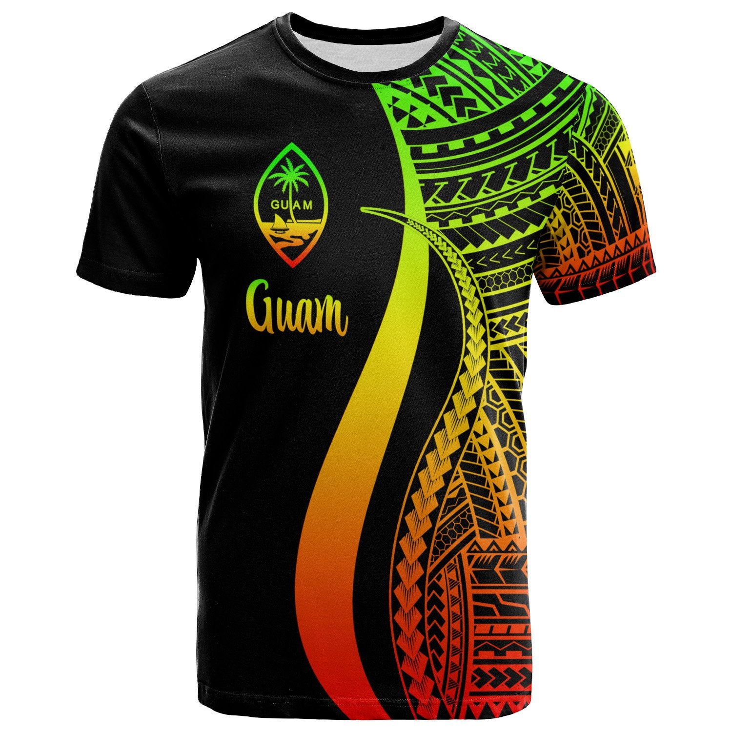 Guam T Shirt Reggae Polynesian Tentacle Tribal Pattern Unisex Reggae - Polynesian Pride