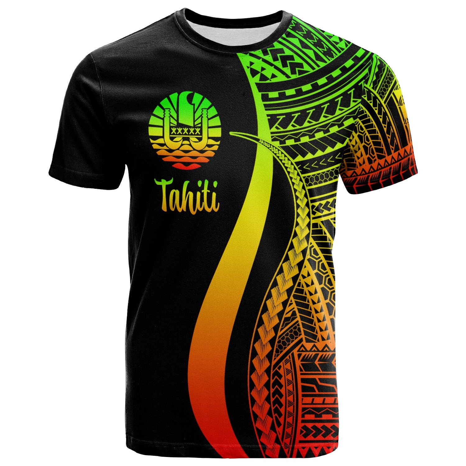 Tahiti T Shirt Reggae Polynesian Tentacle Tribal Pattern Unisex Reggae - Polynesian Pride