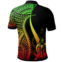 Vanuatu Custom Polo Shirt Reggae Polynesian Tentacle Tribal Pattern - Polynesian Pride
