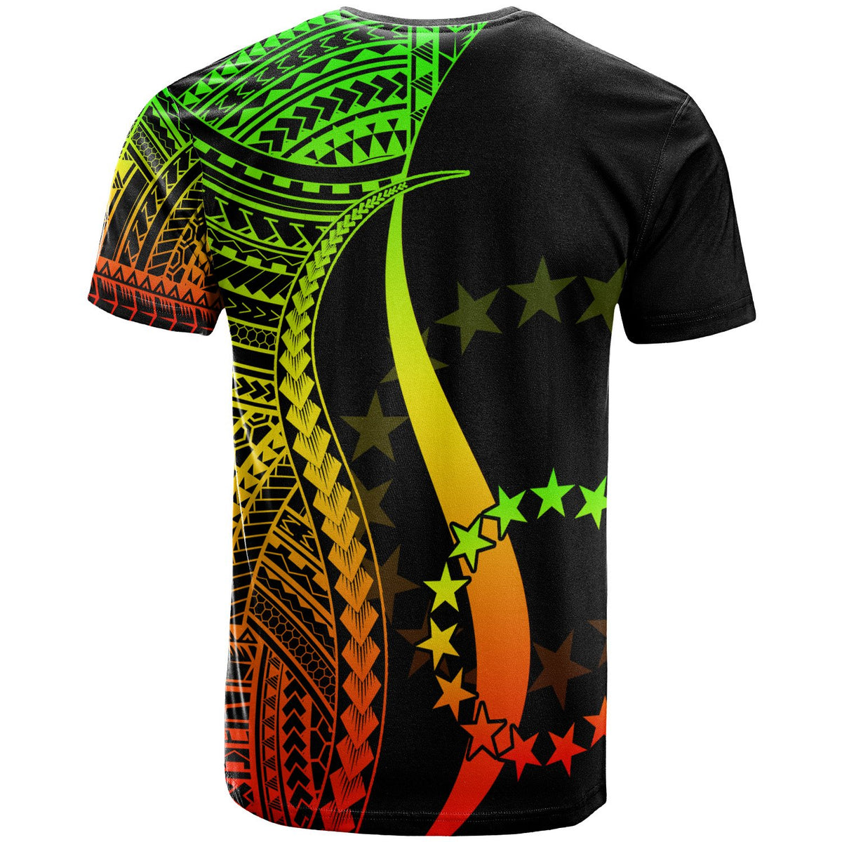 Cook Islands T Shirt Reggae Polynesian Tentacle Tribal Pattern - Polynesian Pride
