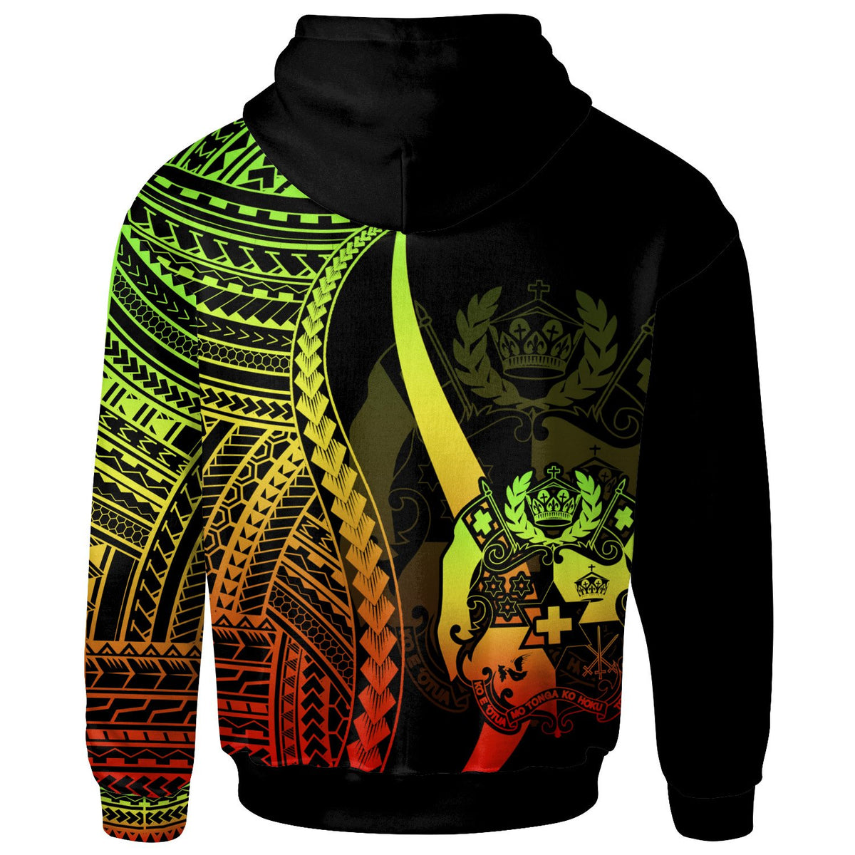 Tonga Hoodie Reggae Tentacle Tribal Pattern - Polynesian Pride