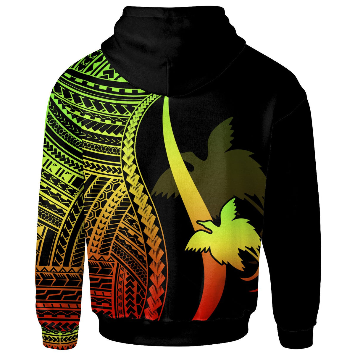 Papua New Guinea Hoodie Reggae Tentacle Tribal Pattern - Polynesian Pride