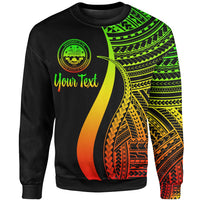 Federated States of Micronesia Custom Personalised Sweatshirt - Reggae Polynesian Tentacle Tribal Pattern Unisex Reggae - Polynesian Pride