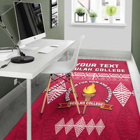 (Custom Personalised) Beulah College Area Rug Ngatu Pattern Tonga LT13 - Polynesian Pride