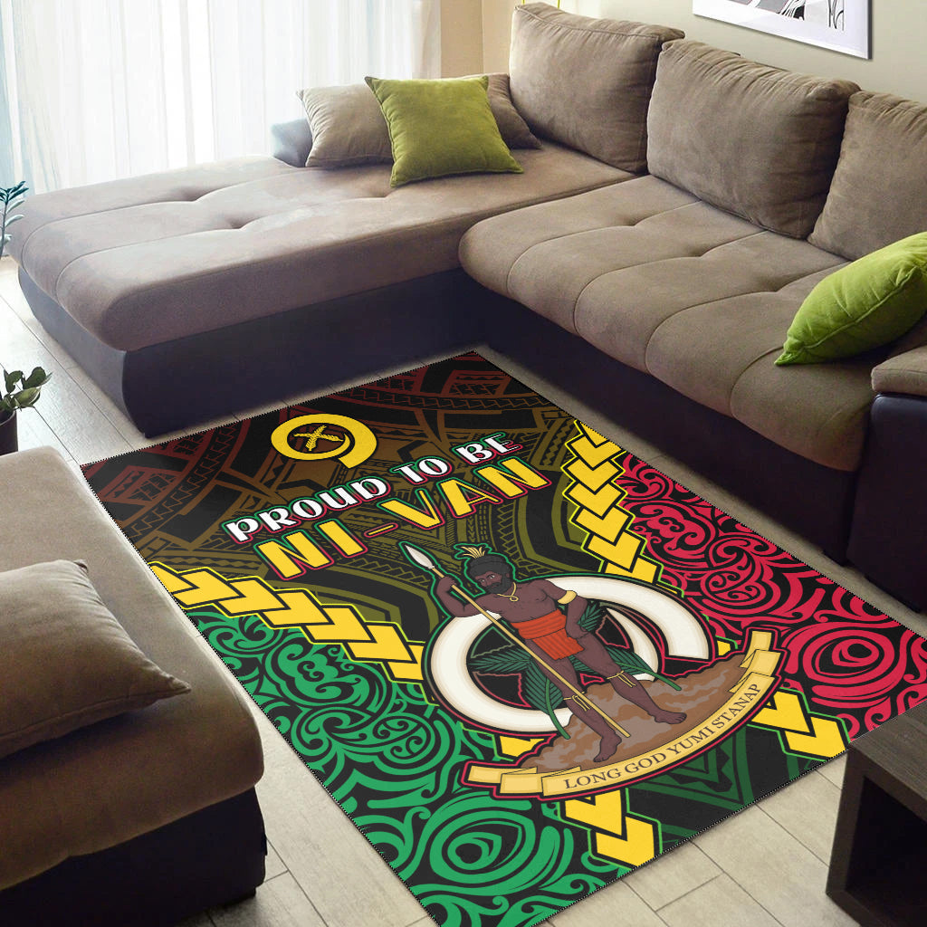 Vanuatu Indigenous Area Rug Proud To Be Ni - Vanuatu Polynesian Pattern LT13 - Polynesian Pride