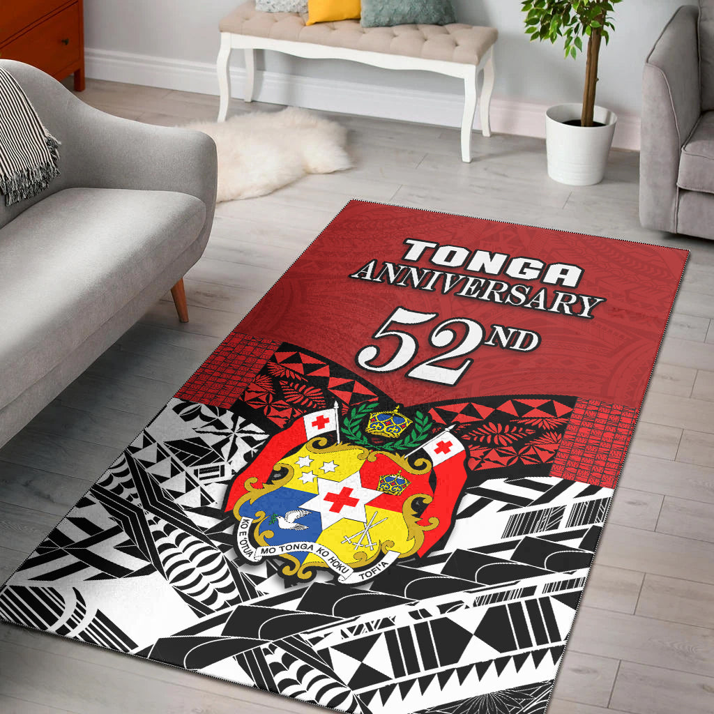 Tonga Area Rug Independence Anniversary Special Version 2022 LT14 Red - Polynesian Pride