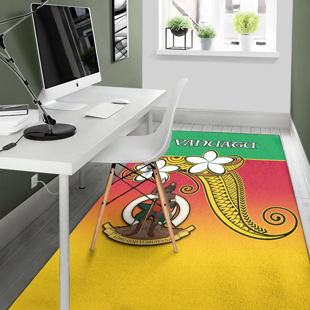 Vanuatu Novelty Area Rug Frangipani Tropical Spa Flower LT13 - Polynesian Pride