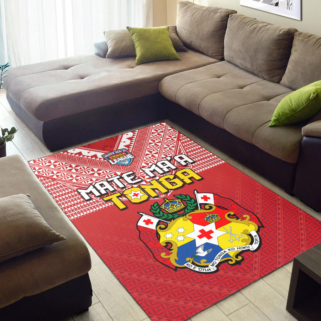 Tonga Rugby MMT Area Rug Ngatu Mate Maa Tonga Special LT13 - Polynesian Pride