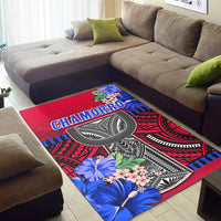 Guam Chamorro Area Rug Latte Stone Red Polynesian Haligi LT13 - Polynesian Pride