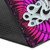 Aotearoa Fern Area Rug New Zealand Hei Tiki Purple Style LT13 - Polynesian Pride