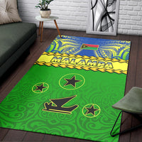 Malampa Province Area Rug Vanuatu Pig Tusk Polynesian Flag Style LT14 - Polynesian Pride