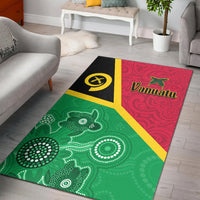 Vanuatu Area Rug Aboriginal Turtle Mix Sand Drawing LT13 Red - Polynesian Pride