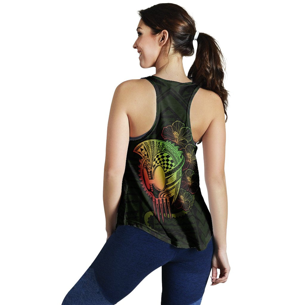 Hawaii Warrior Hibiscus Polynesian Racerback Tank - Flo Style - AH - Polynesian Pride