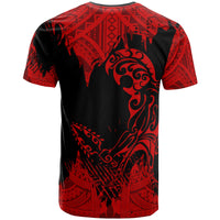 Hawaii Polynesian Warrior Ikaika T Shirt Benjamin Style Red - Polynesian Pride