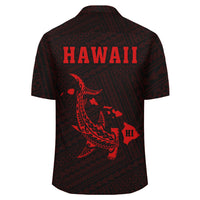 Kakau Polynesian Hammerhead Shark Map Hawaii Shirt - Red - Polynesian Pride