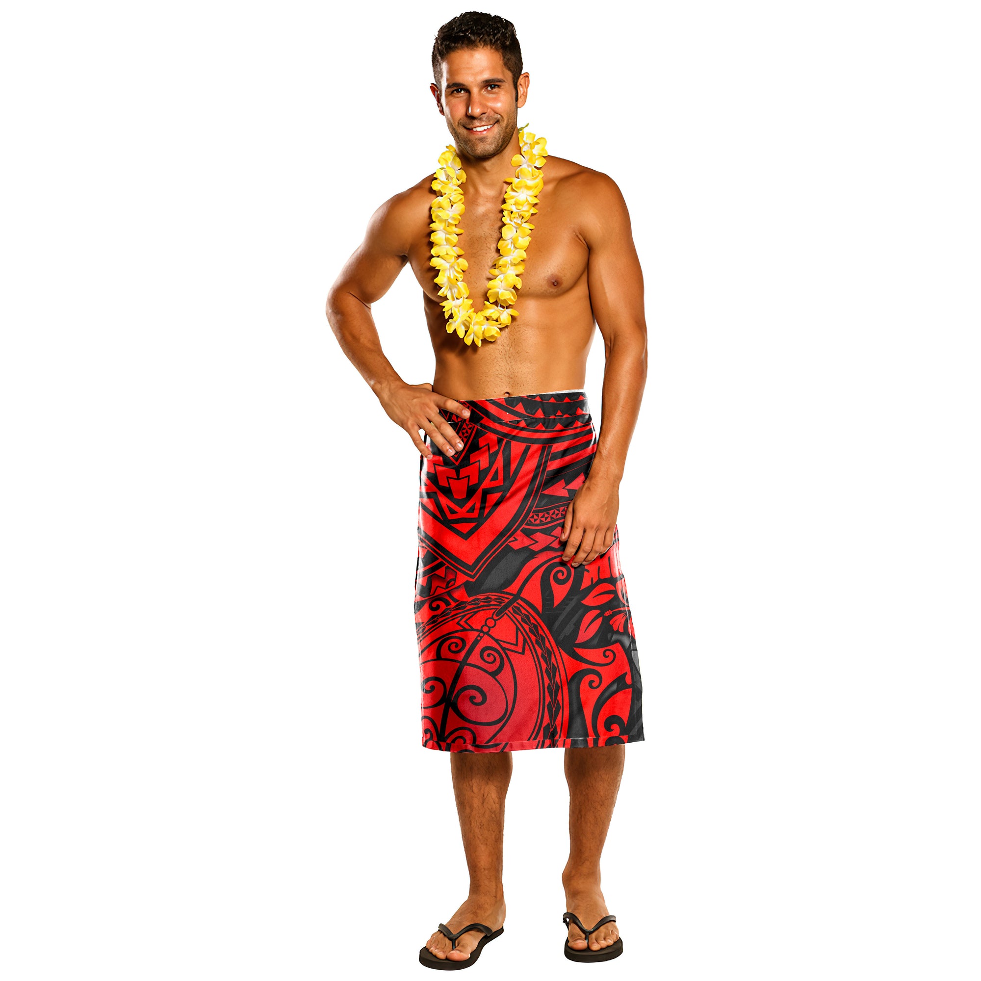 Hawaii Polynesian Lavalava - Hawaii Red Turtle Polynesian One Size Red - Polynesian Pride