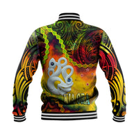 New Zealand Maori Baseball Jacket Aotearoa Manaia Reggae Paua Shell - Kia Ora LT9 - Polynesian Pride