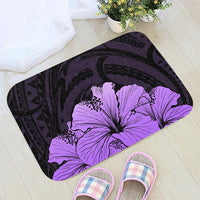 Royal Hibiscus Polynesian Tribal Door Mat Violet AH - Polynesian Pride