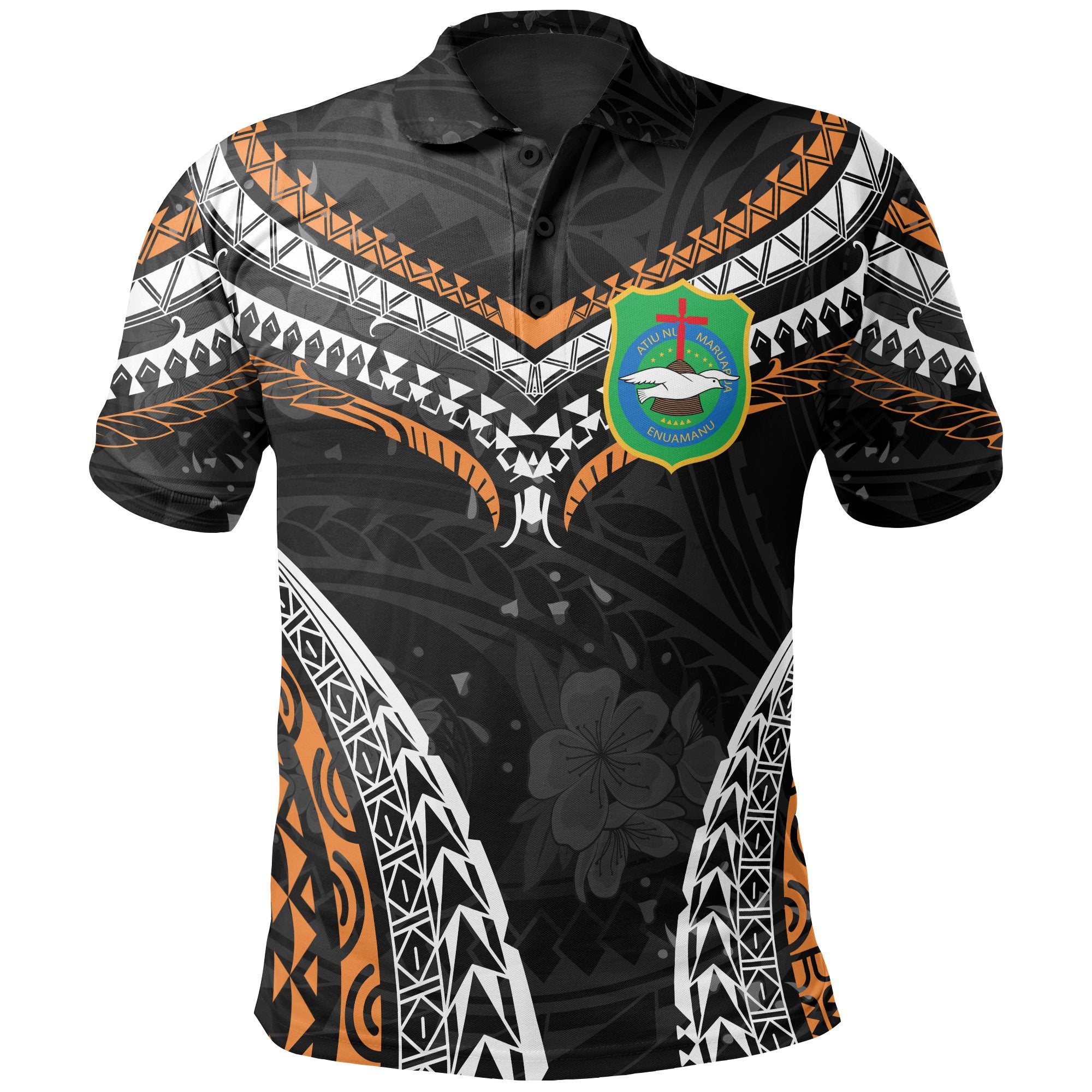Cook Island Polo Shirt Warrior Style Polynesia Pattern Unisex Blue - Polynesian Pride