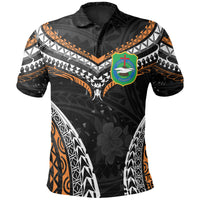 Cook Island Polo Shirt Warrior Style Polynesia Pattern Unisex Blue - Polynesian Pride