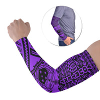 Samoa Custom Personalised Arm Sleeve - Polynesian Style (Set of Two) Set of 2 Purple - Polynesian Pride