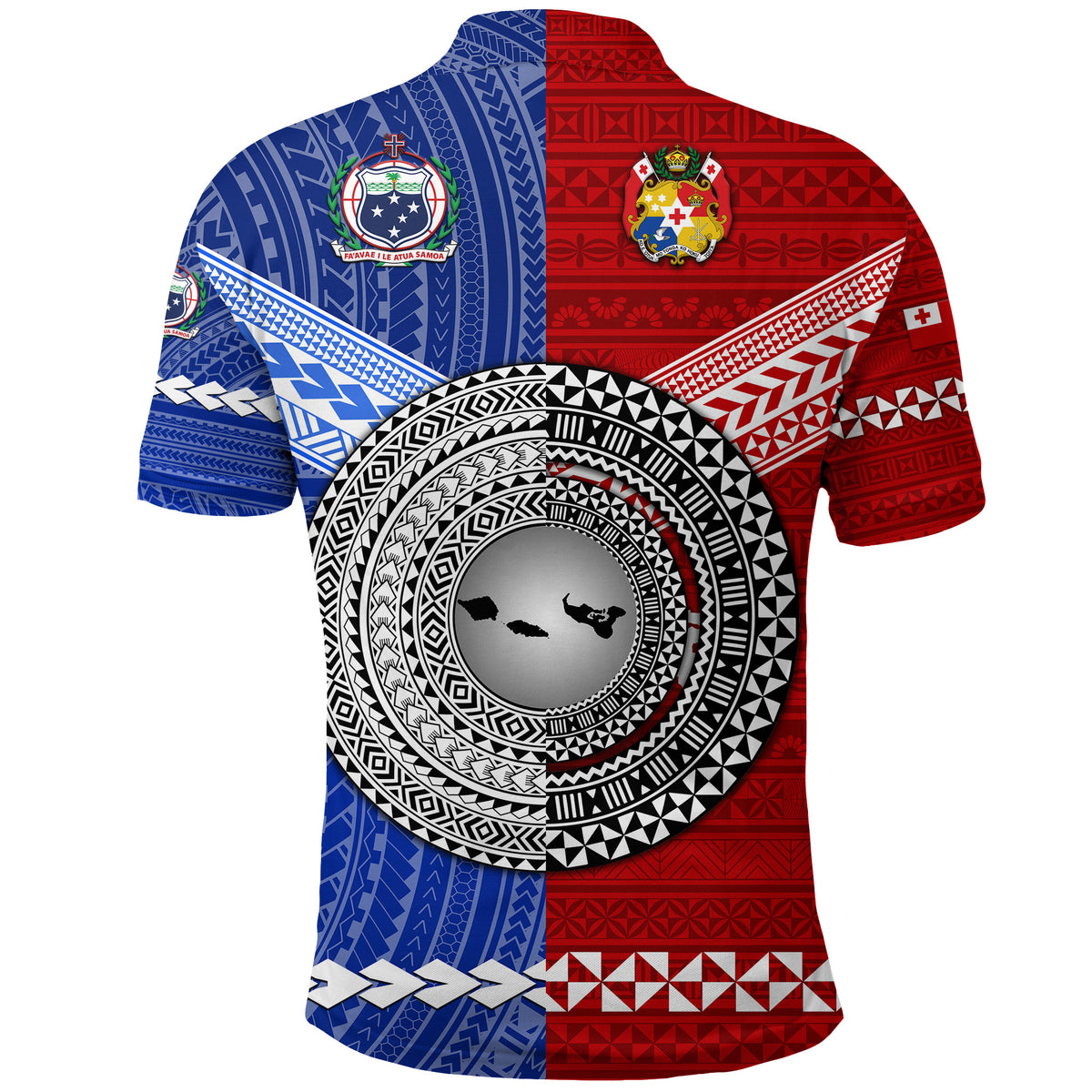 Custom Tonga and Samoa Together Polo Shirt Unique Style LT8 - Polynesian Pride